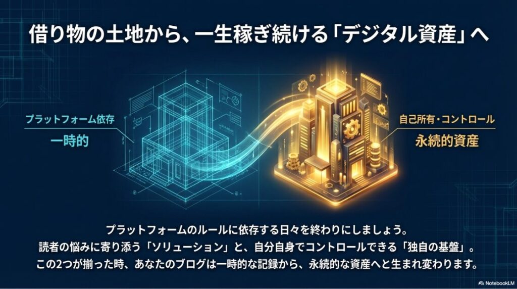 プラットフォーム依存を卒業し、永続的な資産を構築する最終ビジョン